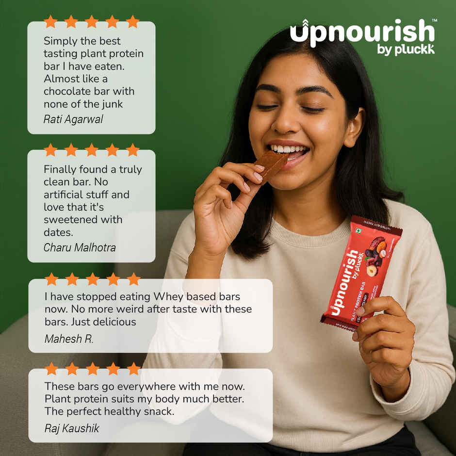 Pluckk Upnourish 15g Plant Protein | Cocoa Hazelnut | No Preservatives | No Added Sugar