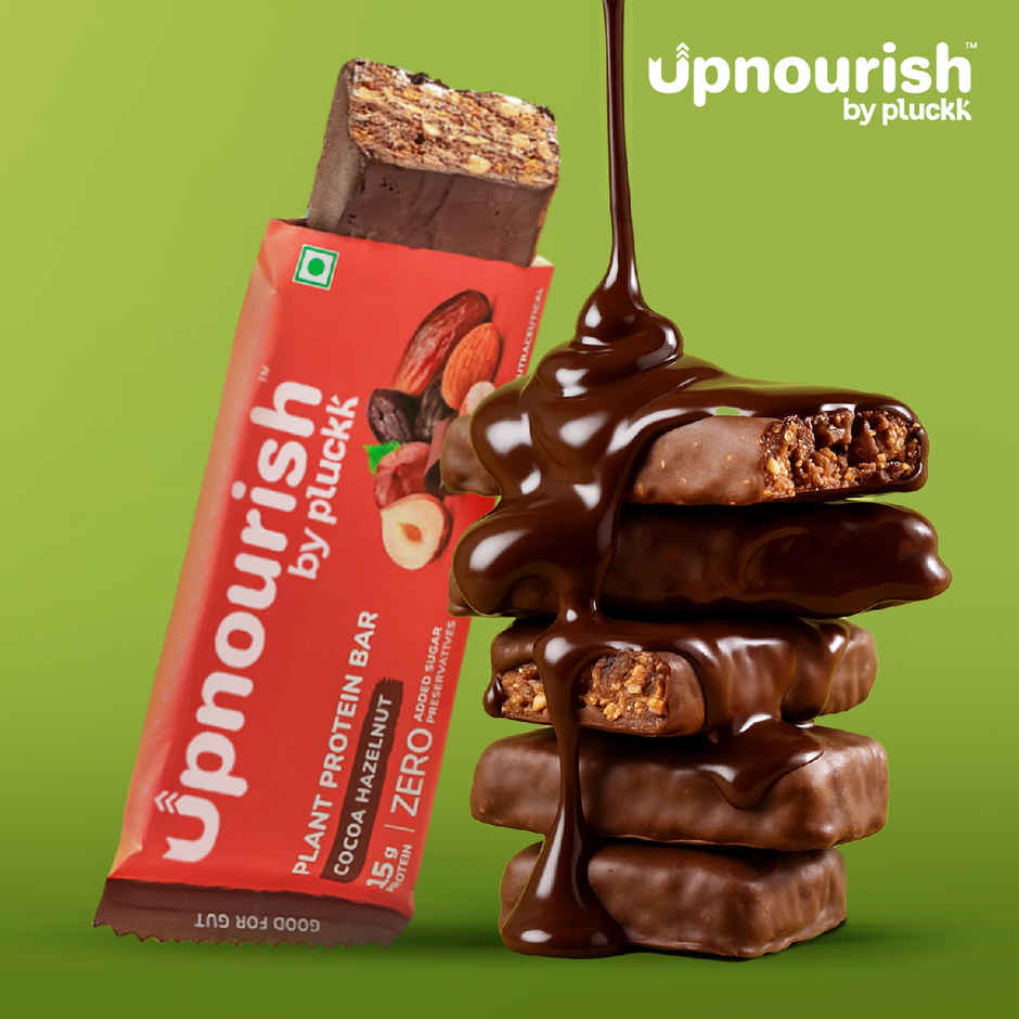 Pluckk Upnourish 15g Plant Protein | Cocoa Hazelnut | No Preservatives | No Added Sugar