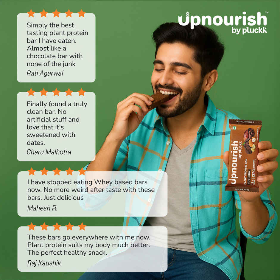 Pluckk Upnourish 15g Plant Protein | Cafe Mocha | No Preservatives | No Added Sugar