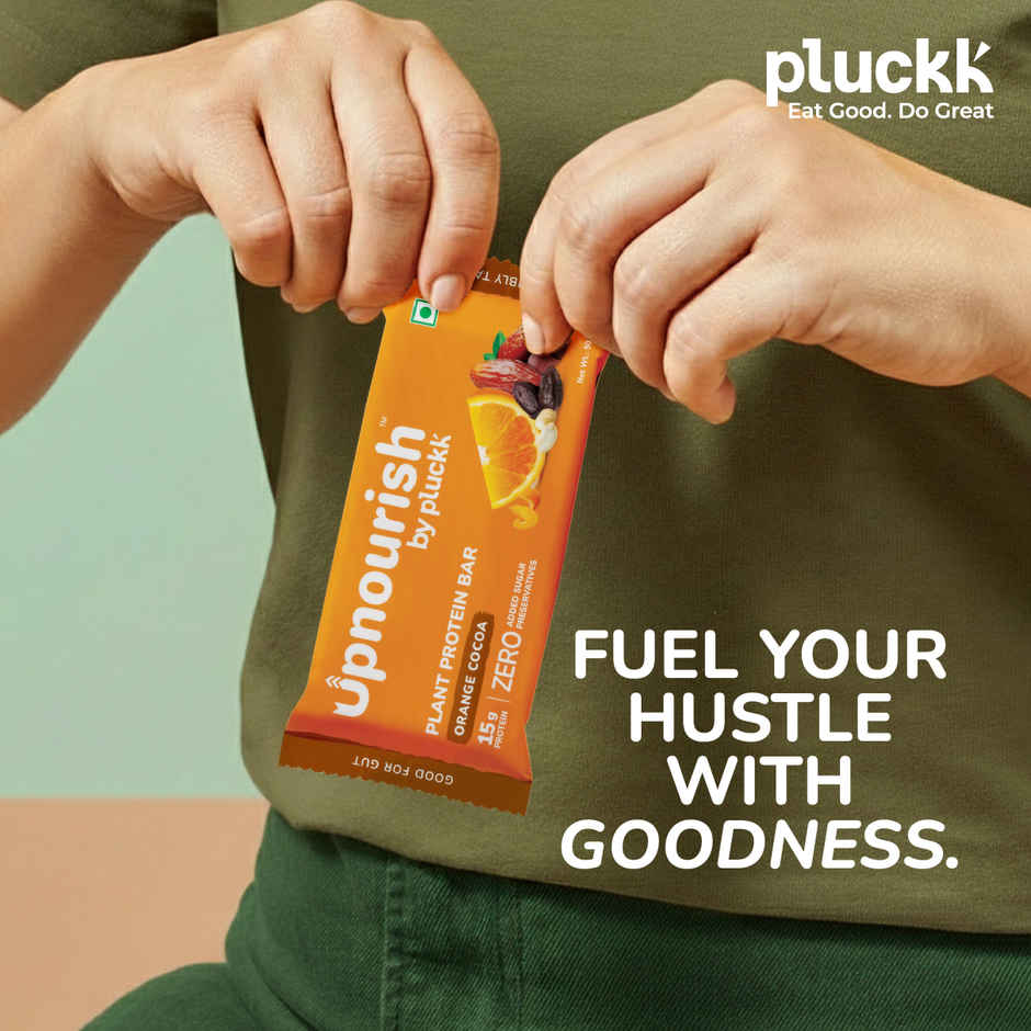 Chocolate Orange Protein Bar - No Refined Sugar | 15 g Complete Protein | Upnourish by Pluckk