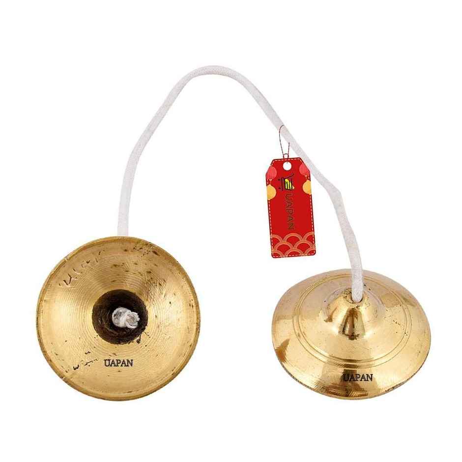 Uapan Brass Manjeera Hand Cymbal Pair 3 Inches