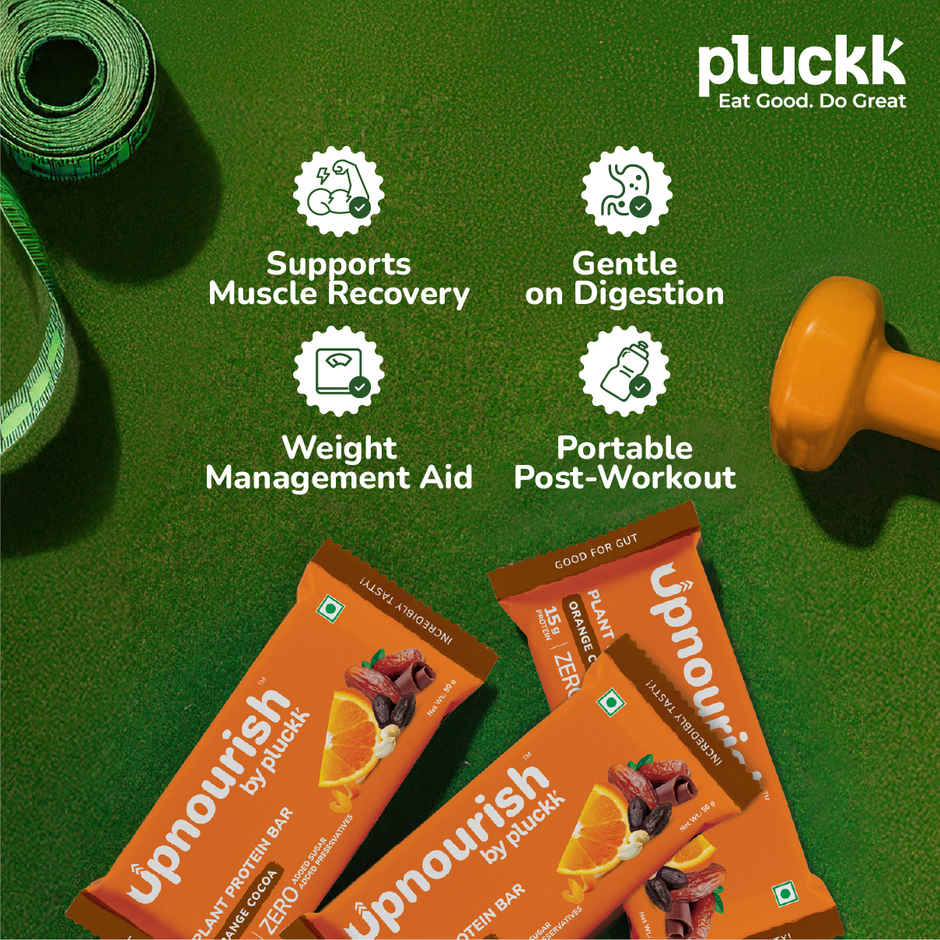 Chocolate Orange Protein Bar - No Refined Sugar | 15 g Complete Protein | Upnourish by Pluckk