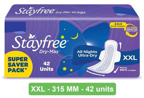 Stayfree Ultra Dry Max Sanitary Pads | XXL | 42 pcs