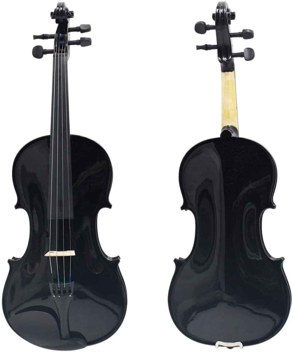 Kadence Vivaldi Acoustic Violin Full Size with Bow-Rosin -Carrying Hard Case | Black