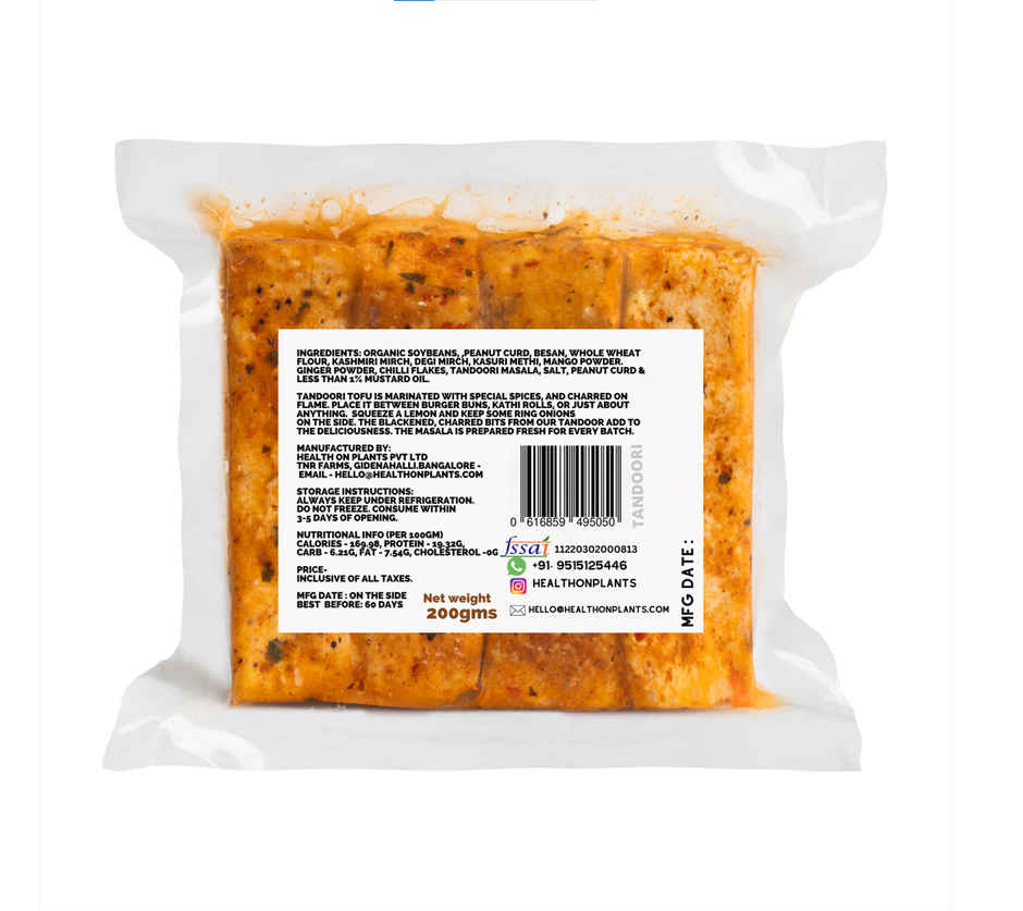 Health On Plants Tandoori Tofu