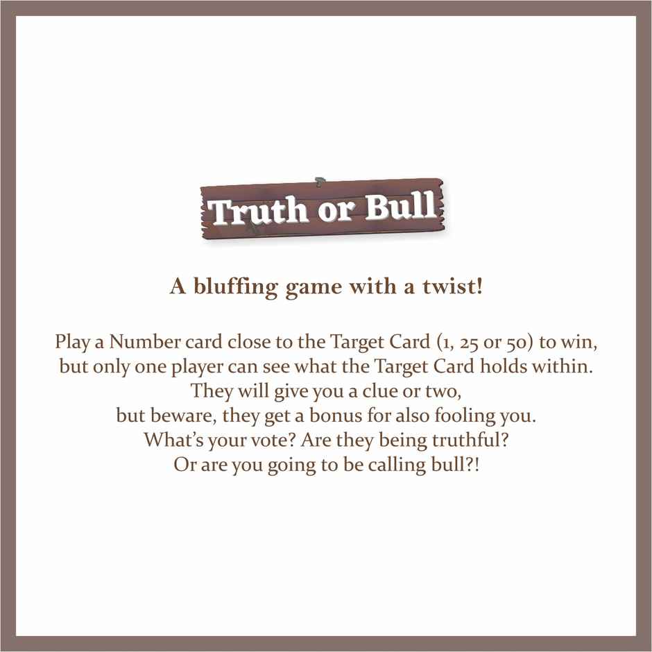 Zvata Truth or Bull | Party Card Game for Ages 14+ 