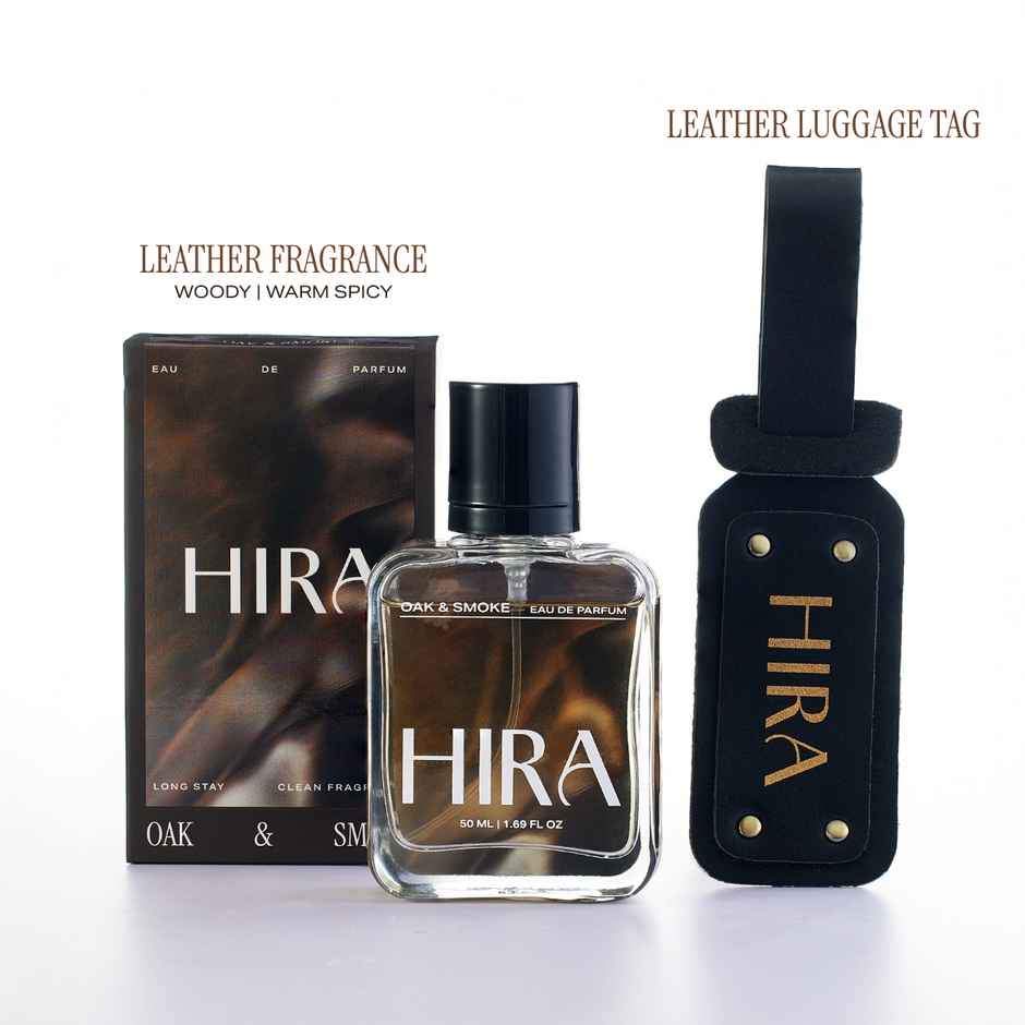 HIRA Perfume Gift Set (50ml) for Men | Oak & Smoke Long Lasting Fragrance with Travel Pack