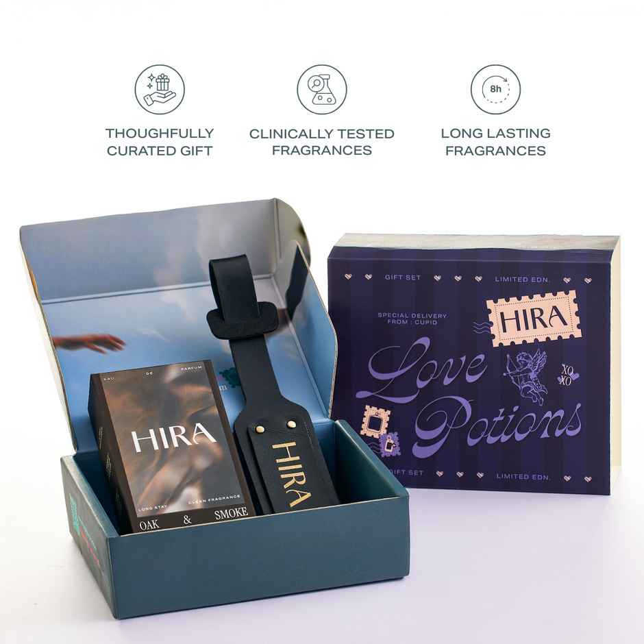 HIRA Perfume Gift Set (50ml) for Men | Oak & Smoke Long Lasting Fragrance with Travel Pack