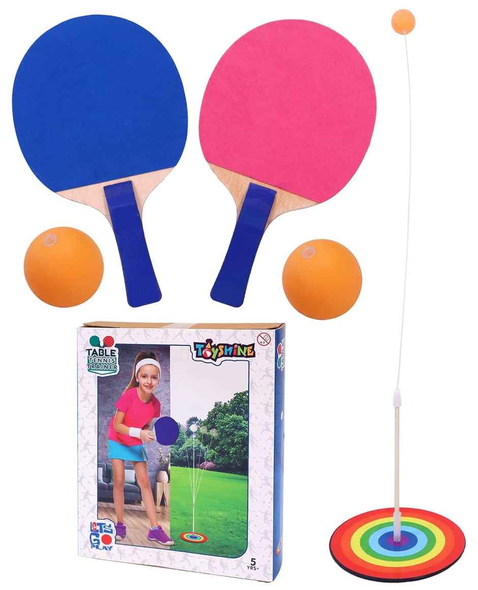 Toyshine Table Tennis Ping Pong Trainer Set With 2 Bats 2 Balls And 1 Stand