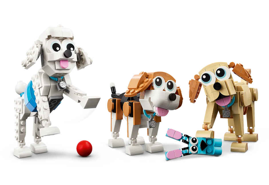 LEGO Creator Adorable Dogs 31137 Building Toy Set; Featuring Beagle, Poodle and Labrador Models