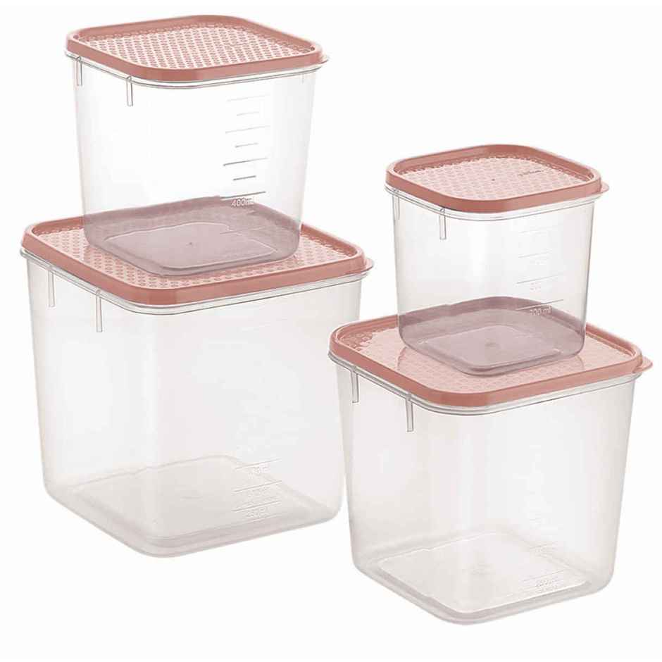 All Time Polka Storage Container Set Of 4, (6800 ml) (4 Pc Set) (Colour May Vary)