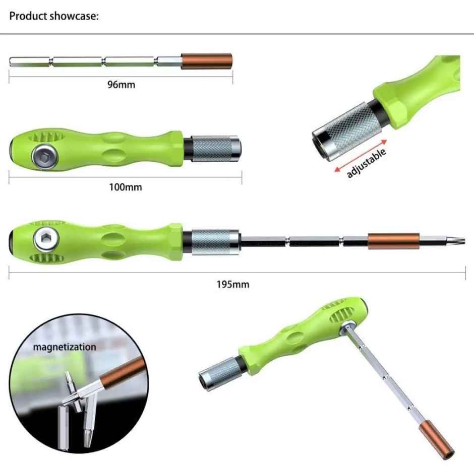 HashWOW 30 in 1 Multipurpose Mini Magnetic Screw Driver Set | Tool Kit Extension Bar & Organizer
