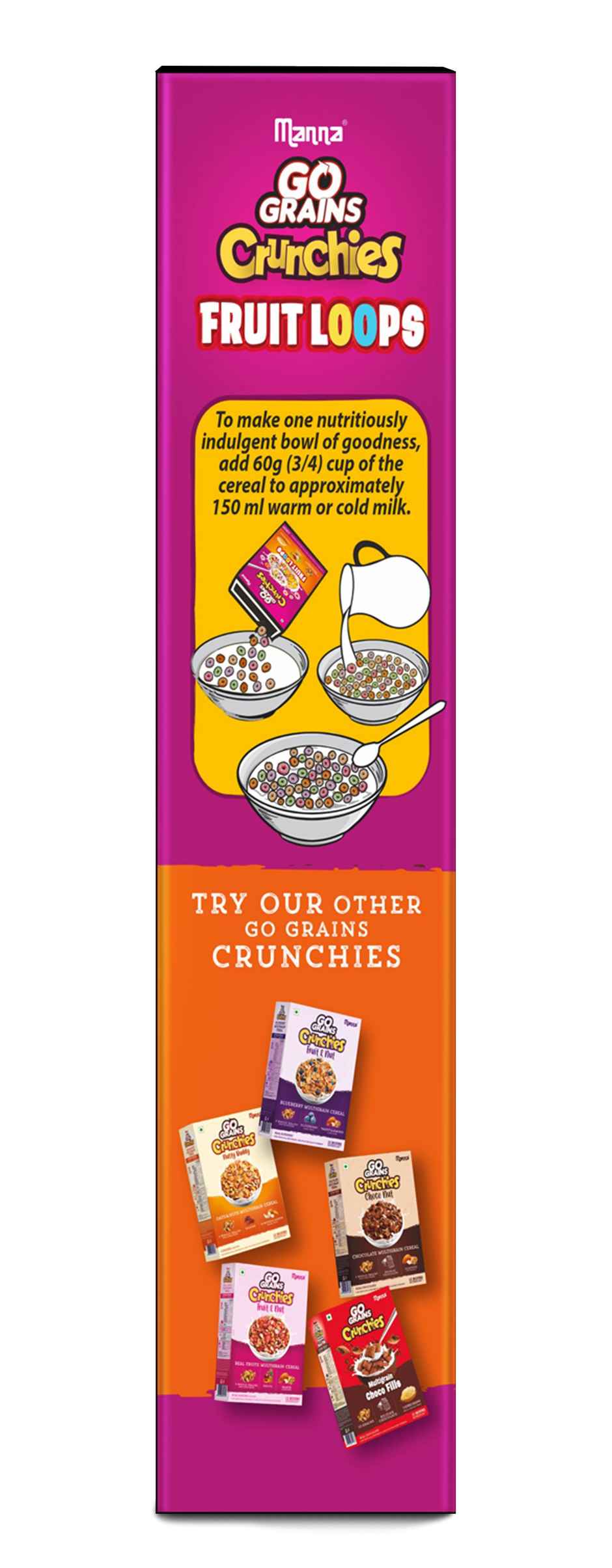 Manna Go Grains Crunchies - Fruit Loops