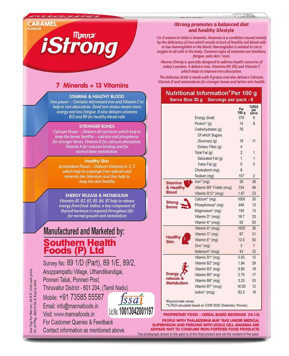 Manna Istrong Women's Health Drink - Caramel