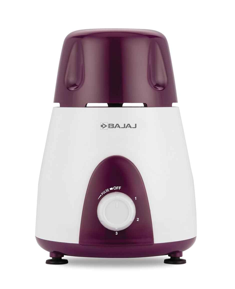 Bajaj Rex Mixer Grinder | 500 W | 3 Jars - Purple