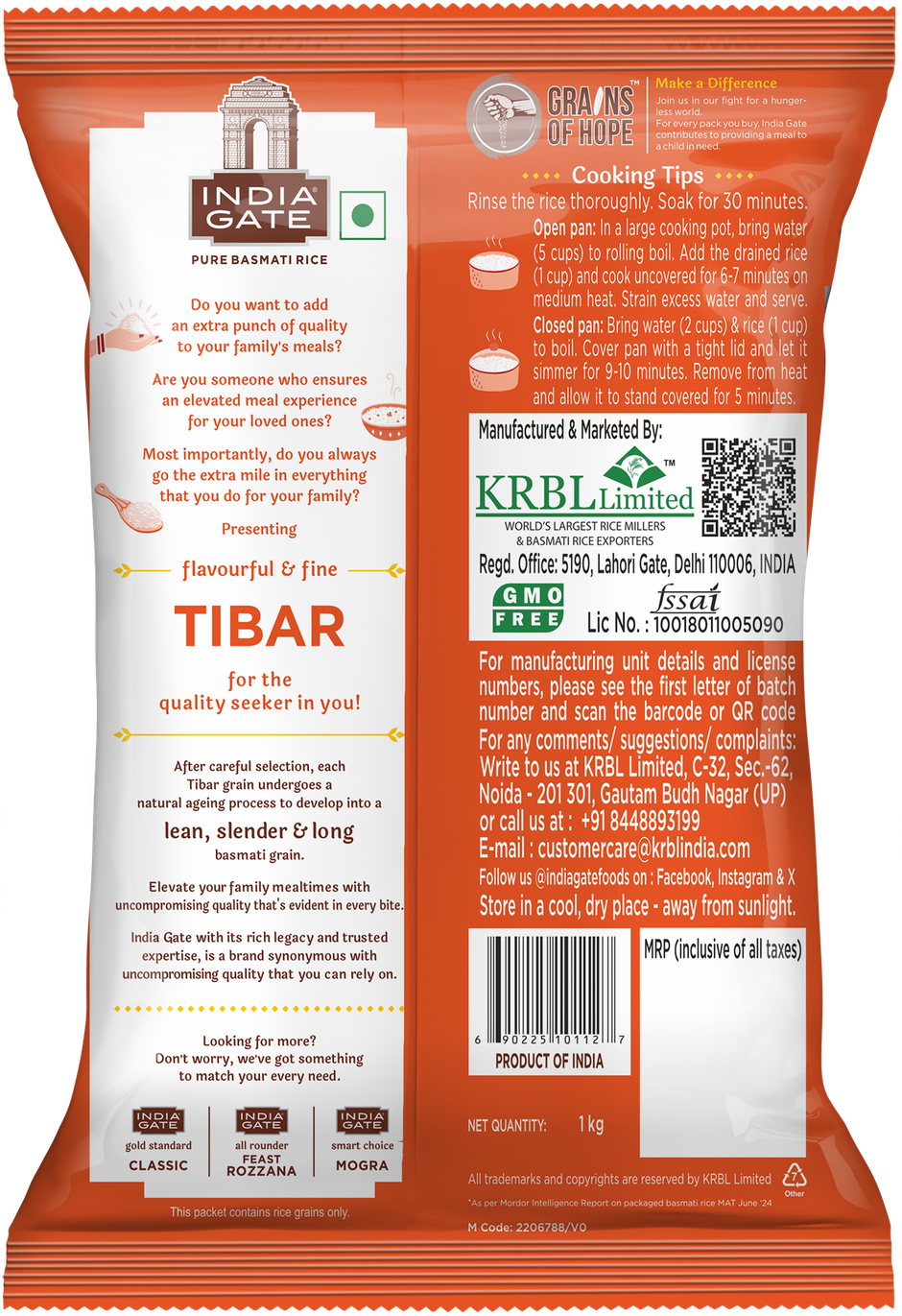India Gate Flavourful & Fine Tibar Pure Basmati Rice Combo