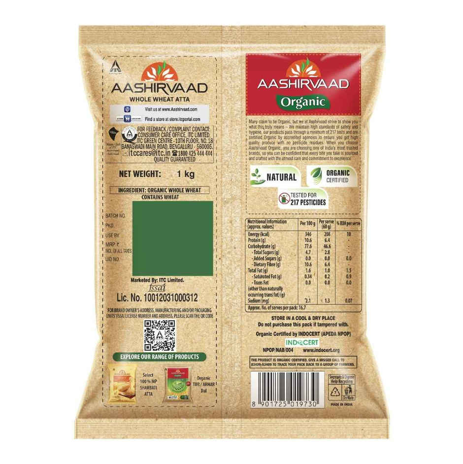 Aashirvaad Truly Organic Whole Wheat Atta, 0% Maida