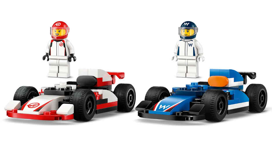 LEGO City F1 Williams Racing and Haas F1 Race Cars Vehicle Toy Set 60464 Building Blocks Toys