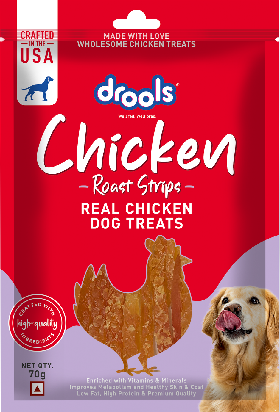 Drools Chicken Roaststrips Dog Treats | Best For Training & Bonding | For Puppy & Adult