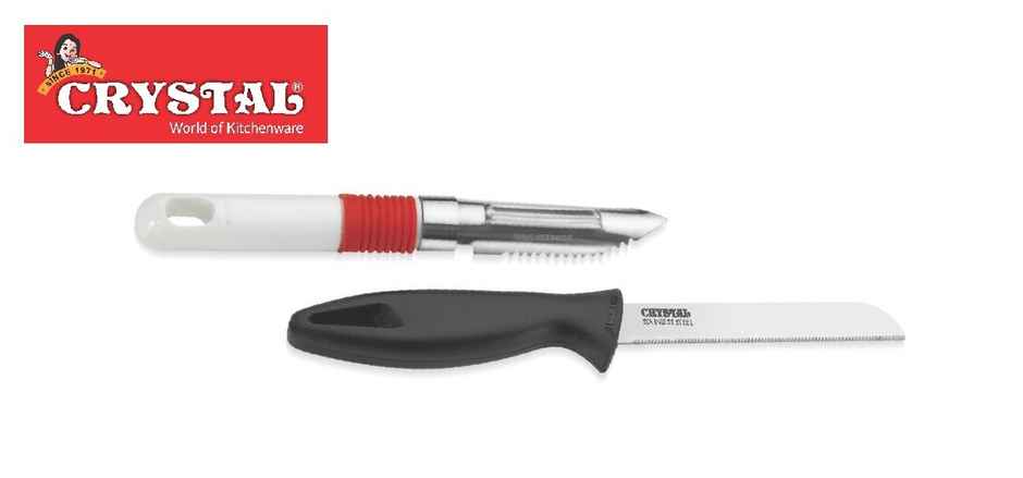 Crystal - Cl-125 Plastic Knife And Peeler Set 2-Piece Multicolour