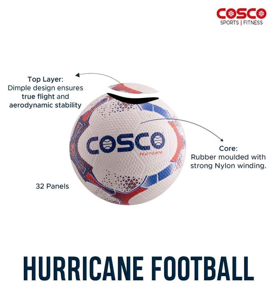 Cosco Hurricane Football - Size 5|Made In India