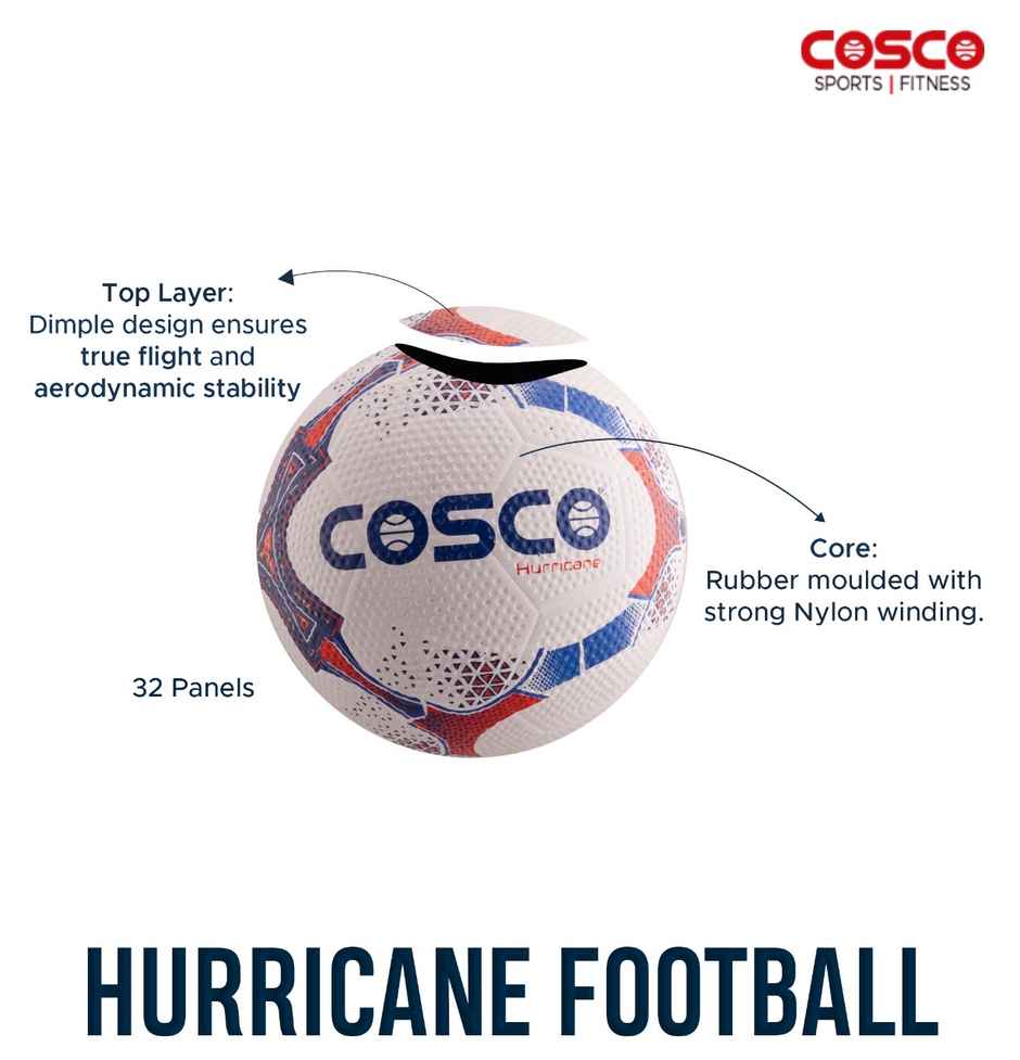 Cosco Hurricane Football - Size 5 | Made In India