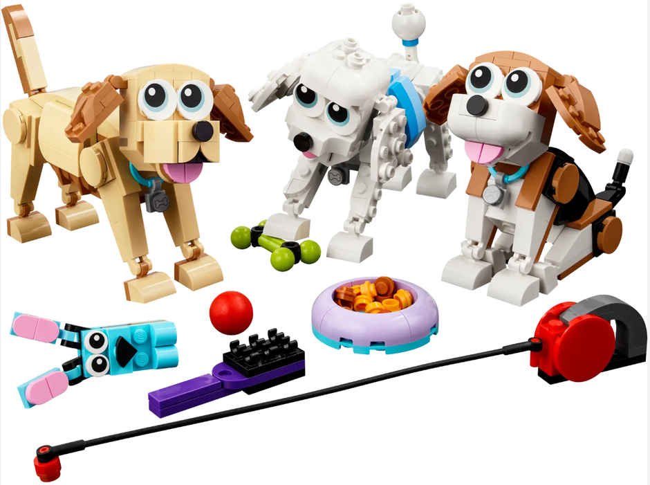 LEGO Creator Adorable Dogs 31137 Building Toy Set; Featuring Beagle, Poodle and Labrador Models