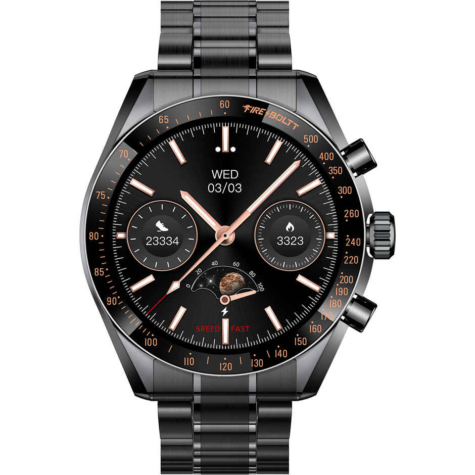 Fire-Boltt Moonwatch Smartwatch | 1.43" AMOLED Display | BT Calling - Black