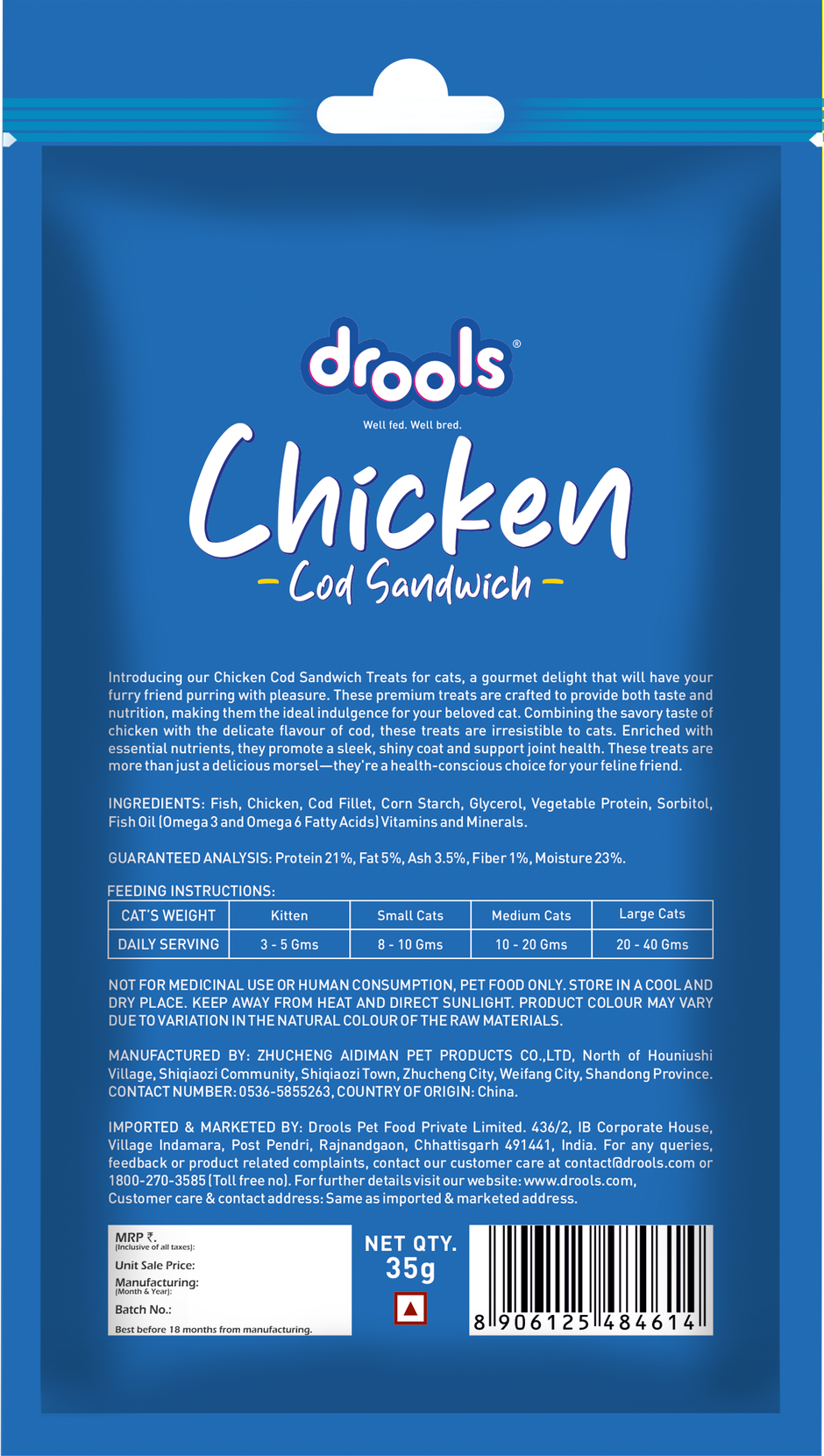 Drools Chickencod Sandwich Cat Treats