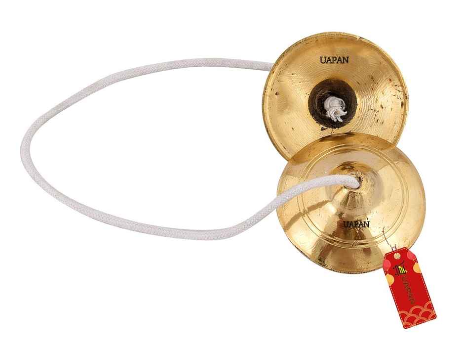 Uapan Brass Manjeera Hand Cymbal Pair 3 Inches
