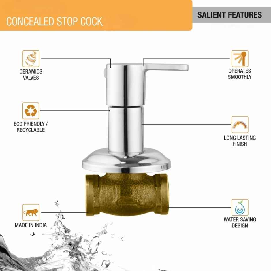 Clayplus Ideal Brass Flush Valve With Flange 25MM