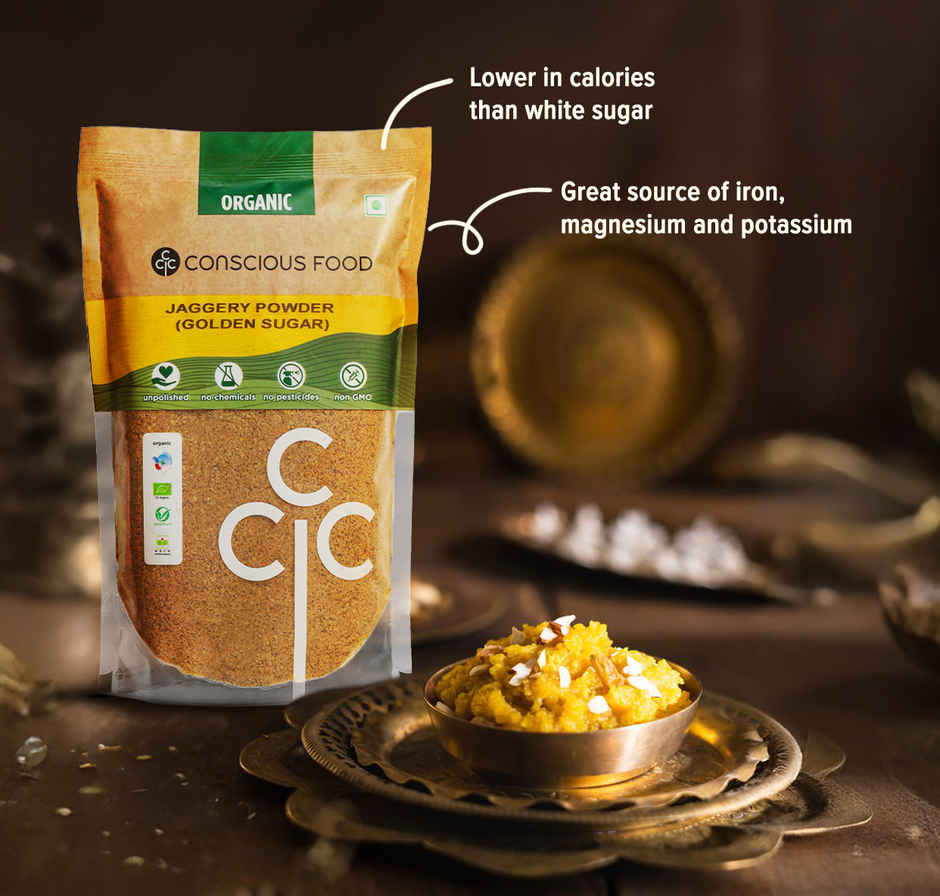 Conscious Food Jaggery Powder | Made From Pure Sugarcane Juice