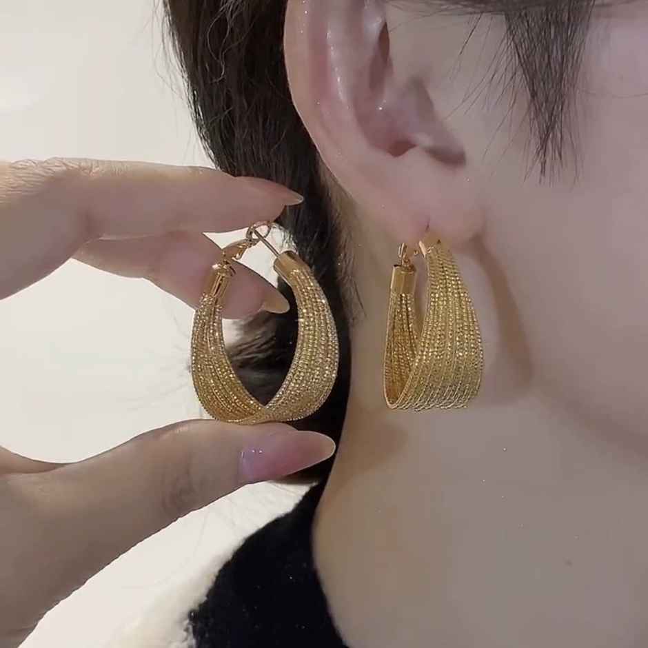 Just Lil Things Gold Hoop Earrings | jlt12134