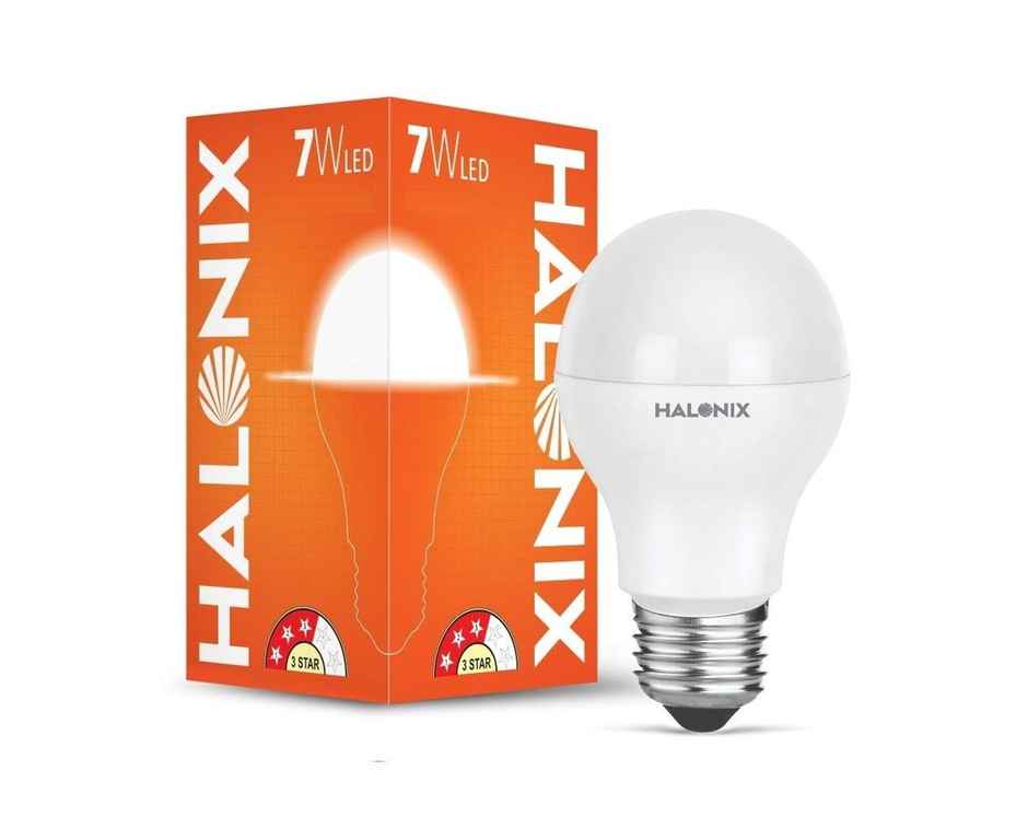 Halonix 7W, Spiral, Warm White LED Bulb | E27 Base Holder