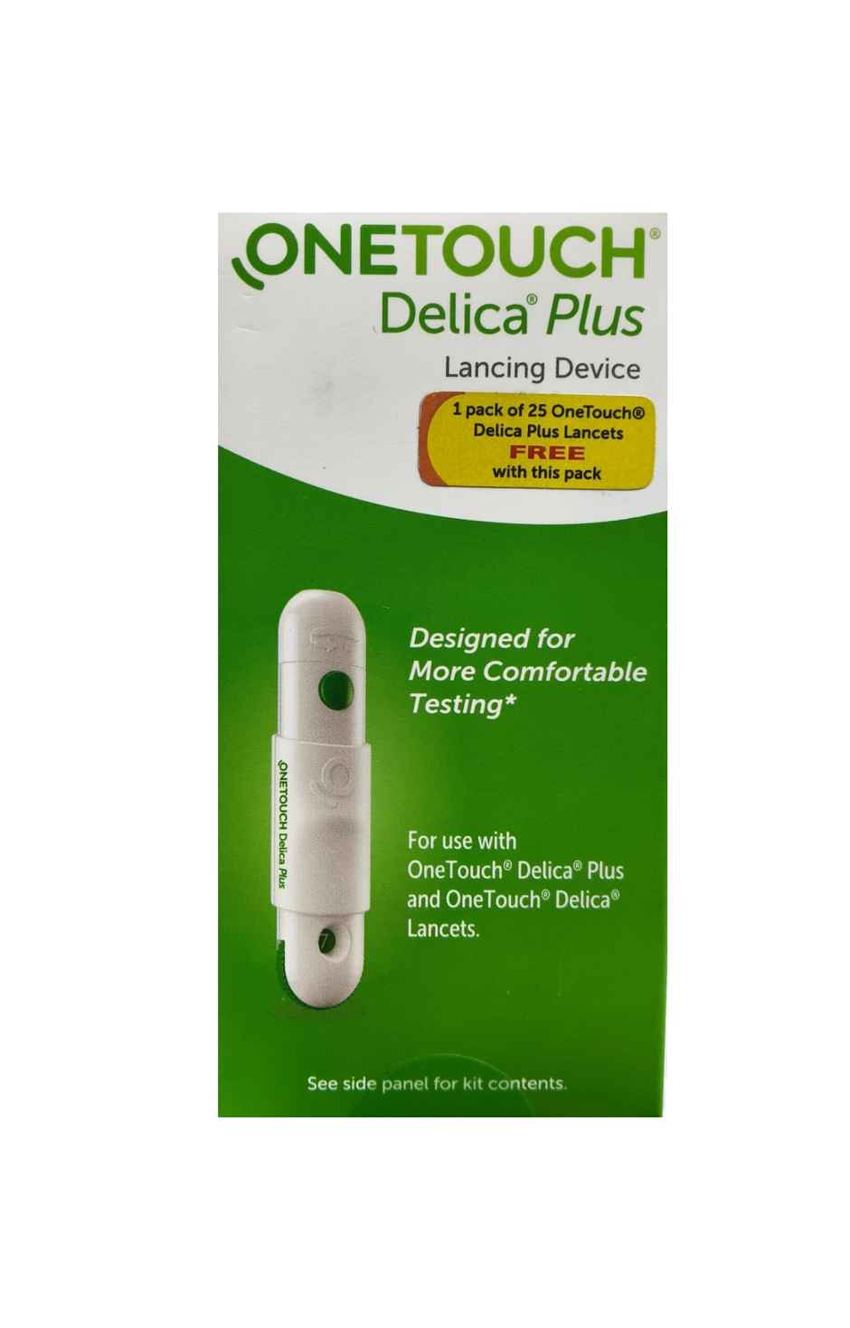 OneTouch Delica Plus 30G 0.32mm Lancing Device with Delica Plus 25 Lancet