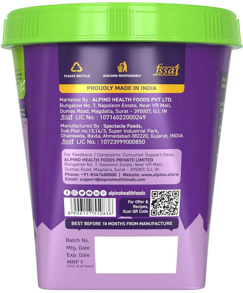 Alpino Chocolate Peanut Butter Crunch Potein Peanut Butter Crunchy