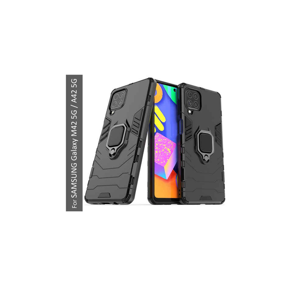Kwine Case Samsung Galaxy M42 5G / Samsung Galaxy A42 5G Back Cover - Ring Holder Stand Case