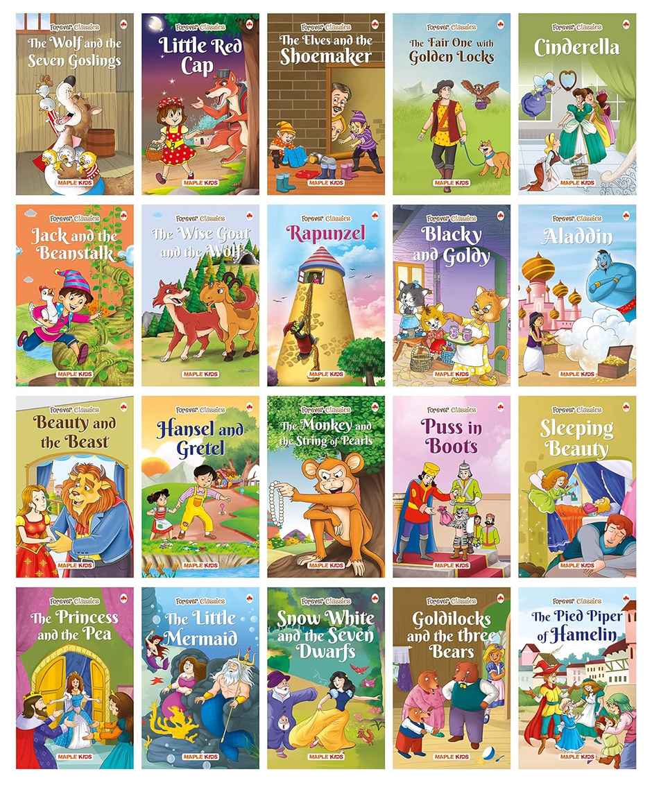 Story Books for Kids - Fairy Tales (Illustrated) (Set of 20 Books)