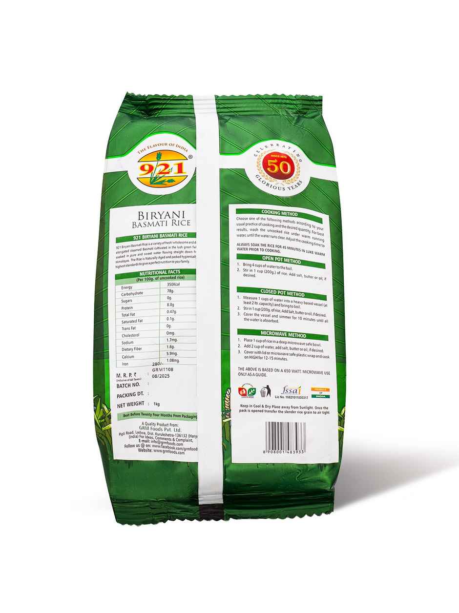 921 Extra Long Grain Biryani Basmati Rice