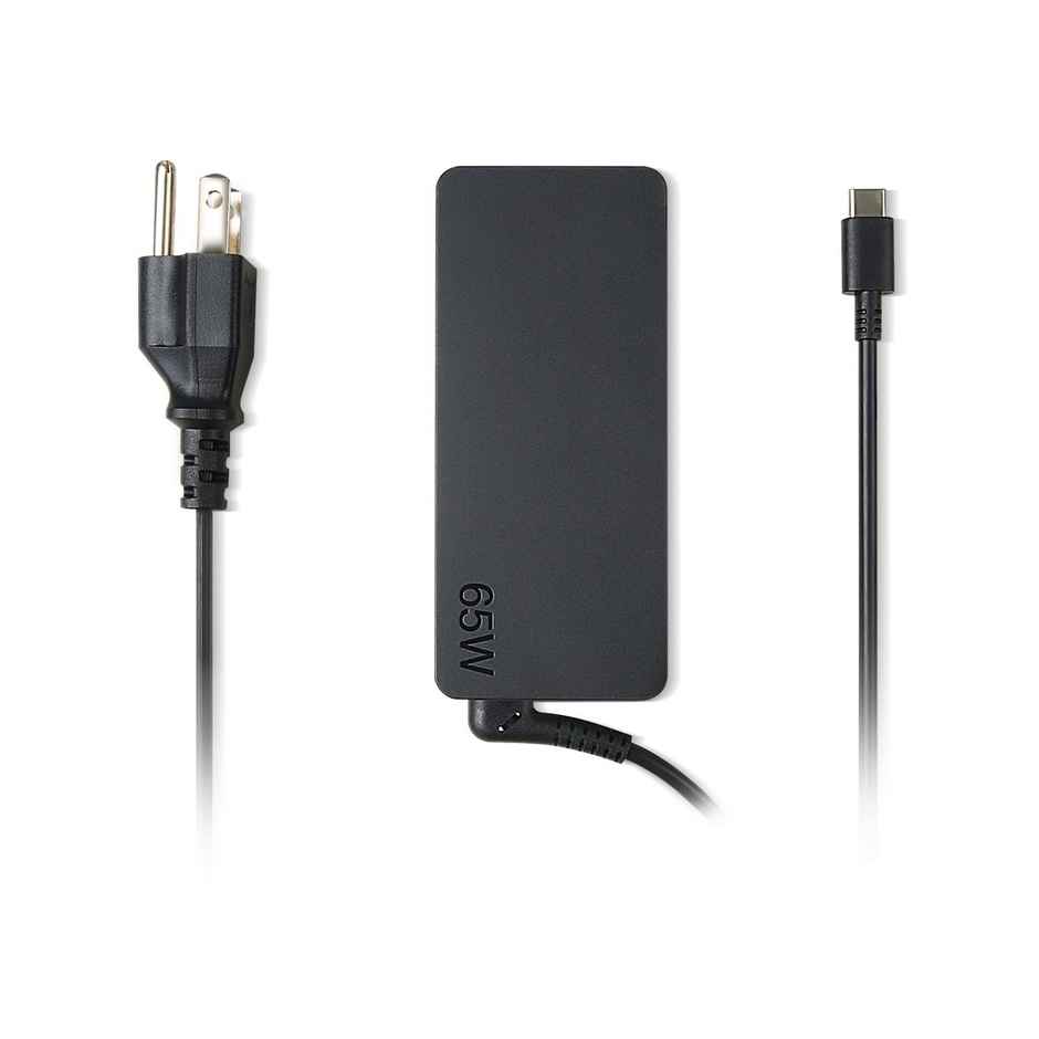 Lenovo Original 65W 20V 3.25A Standard USB Type-C for Laptops Ac Adapter - Black