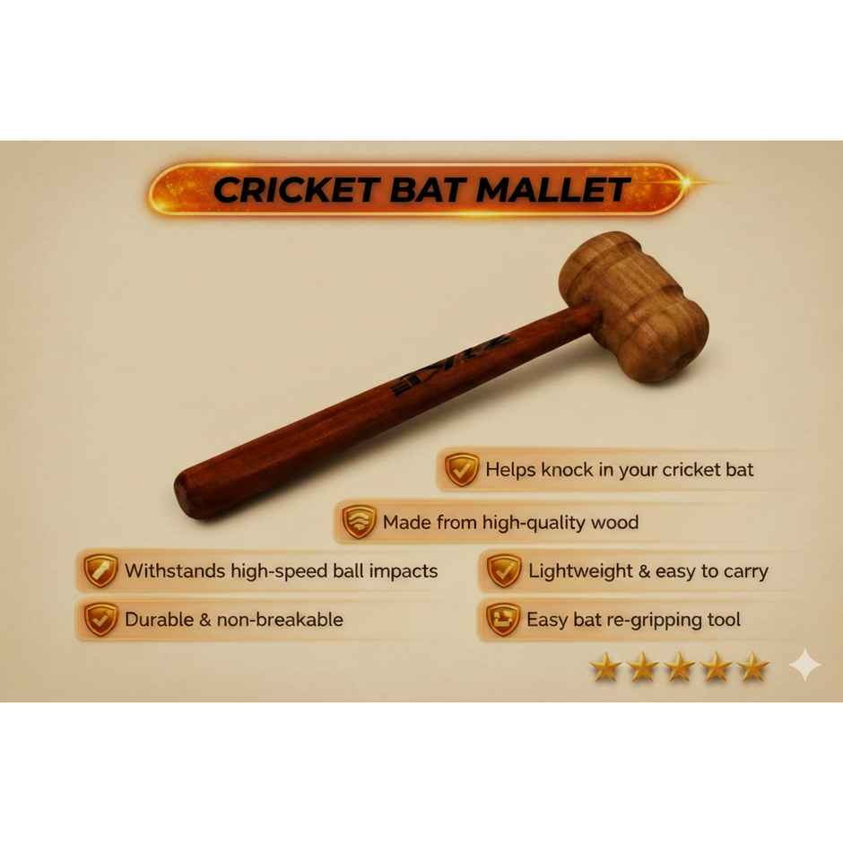 Zike Wooden Cricket Bat Mallet (Stroke Hammer)
