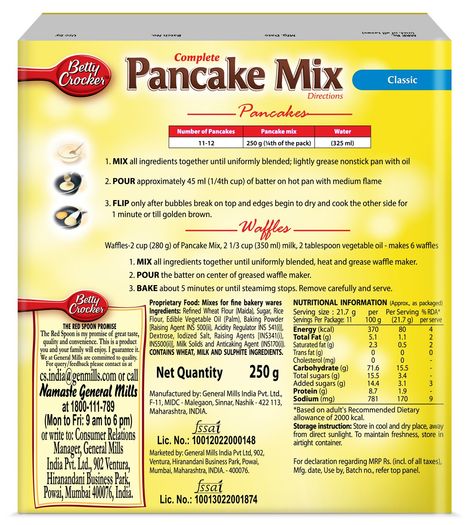 Betty Crocker Complete Classic Pancake Mix Pancake Mix For Kids