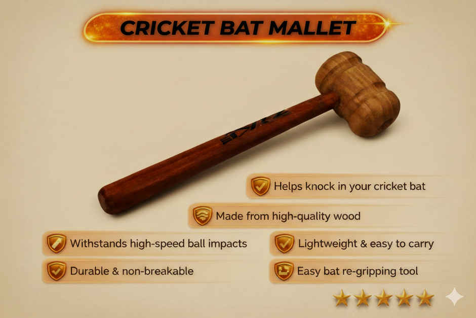 Zike Wooden Cricket Bat Mallet (Stroke Hammer)