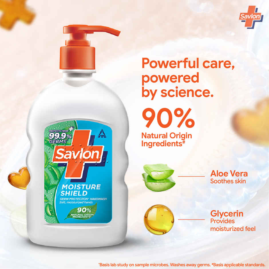 Savlon Moisture Shield Germ Protection Hand Wash (200ml) & Savlon Moisture Shield Germ Protection Hand Wash (650ml) Combo