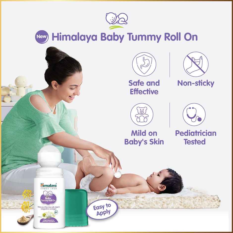Himalaya Baby Tummy Roll On (40Ml) With 5 Natural Oils Including Hing Oil Saunf Oil Cardamom Oil