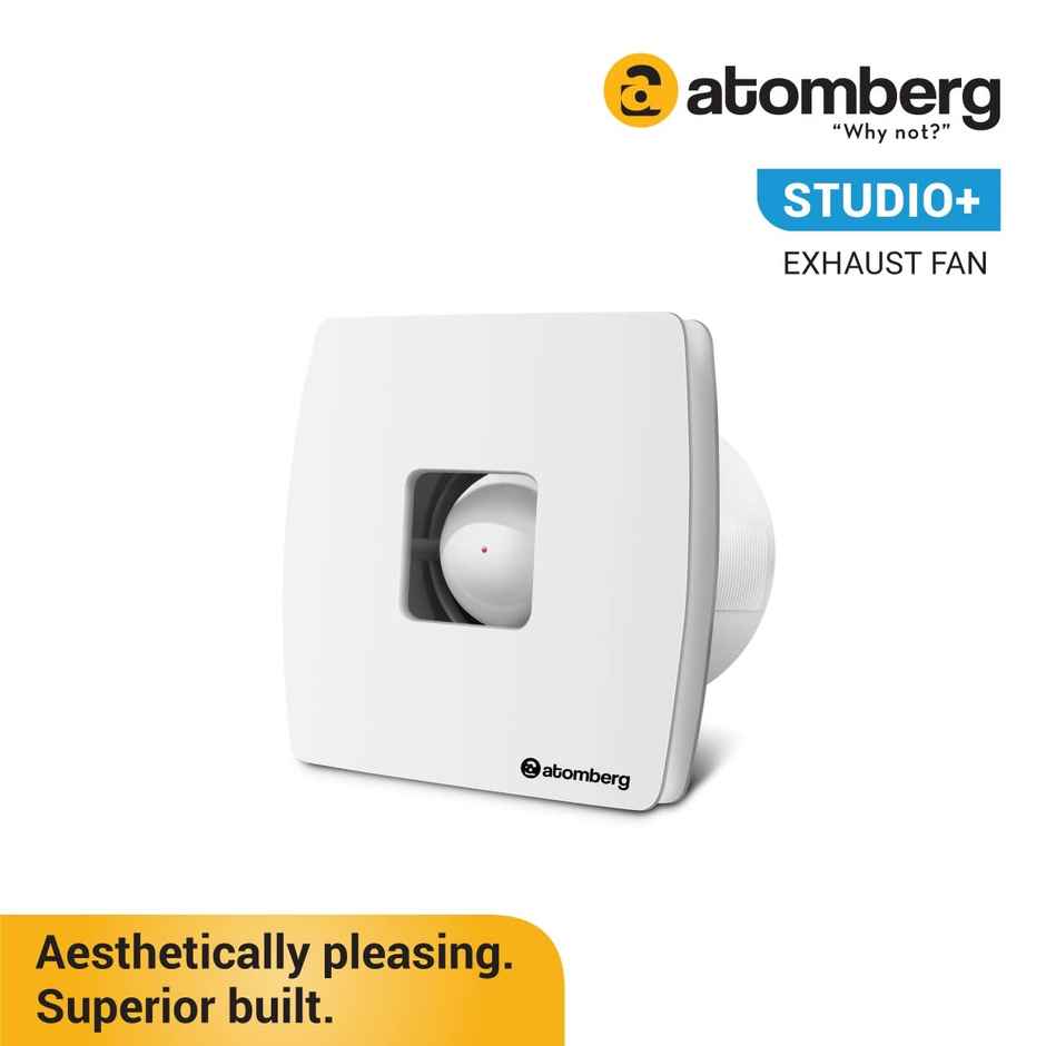 Atomberg Studio+ BLDC Exhaust Fan, 150mm with Motor, Easy to Clean, White