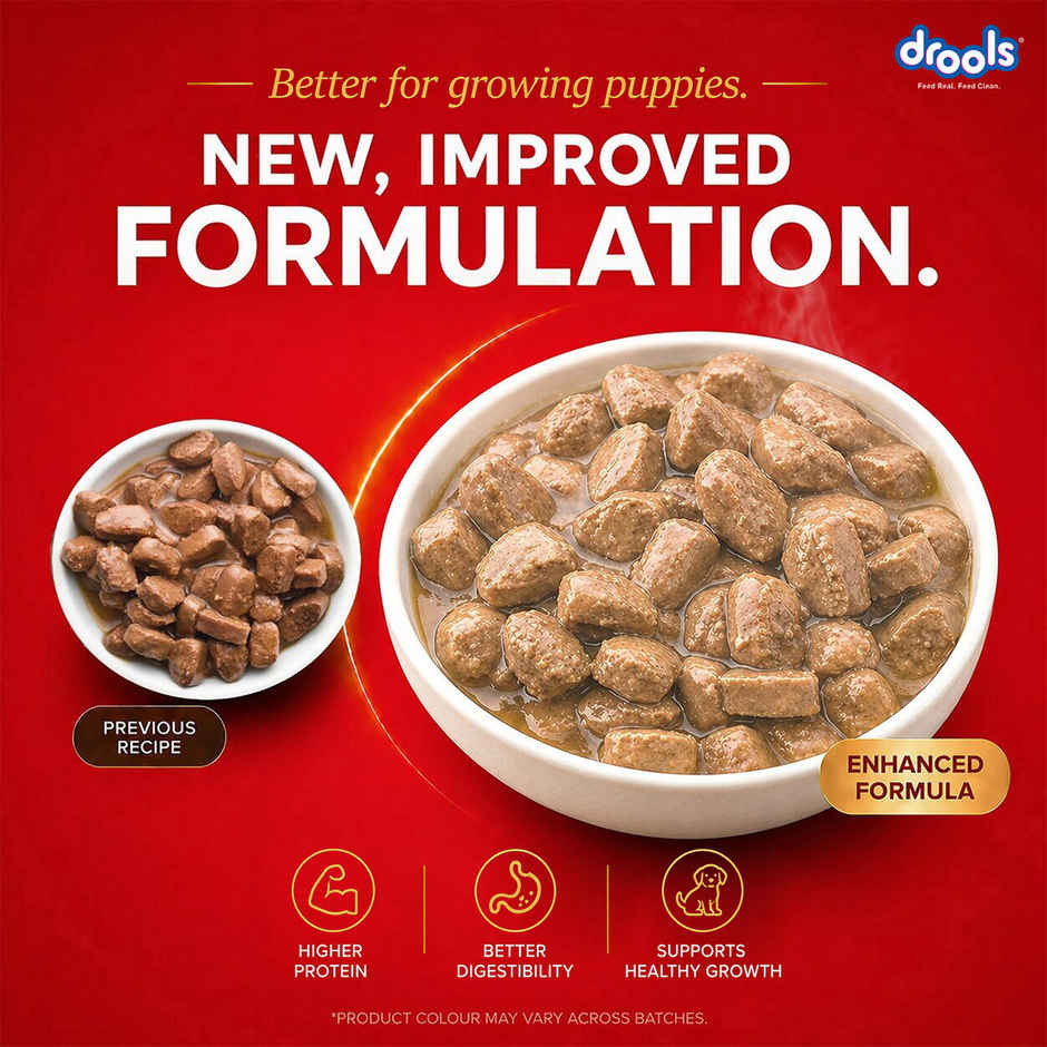Drools Puppy Wet Dog Food - Real Chicken And Chicken Liver Chunks In Gravy