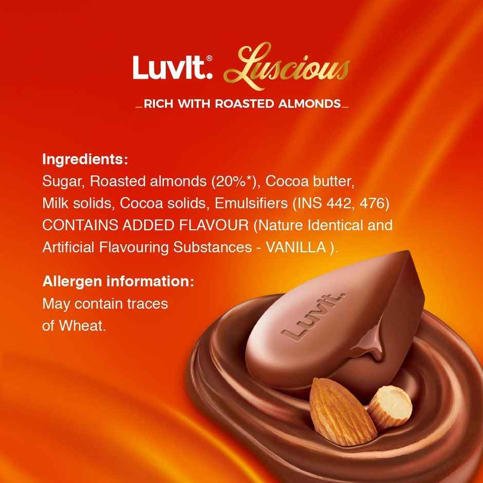 Luvit Luscious Roasted Almond Chocolate Bar