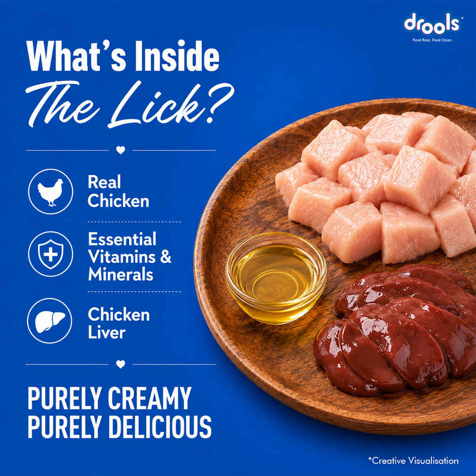 Drools Creamy Lickable Cat Treat - Real Chicken