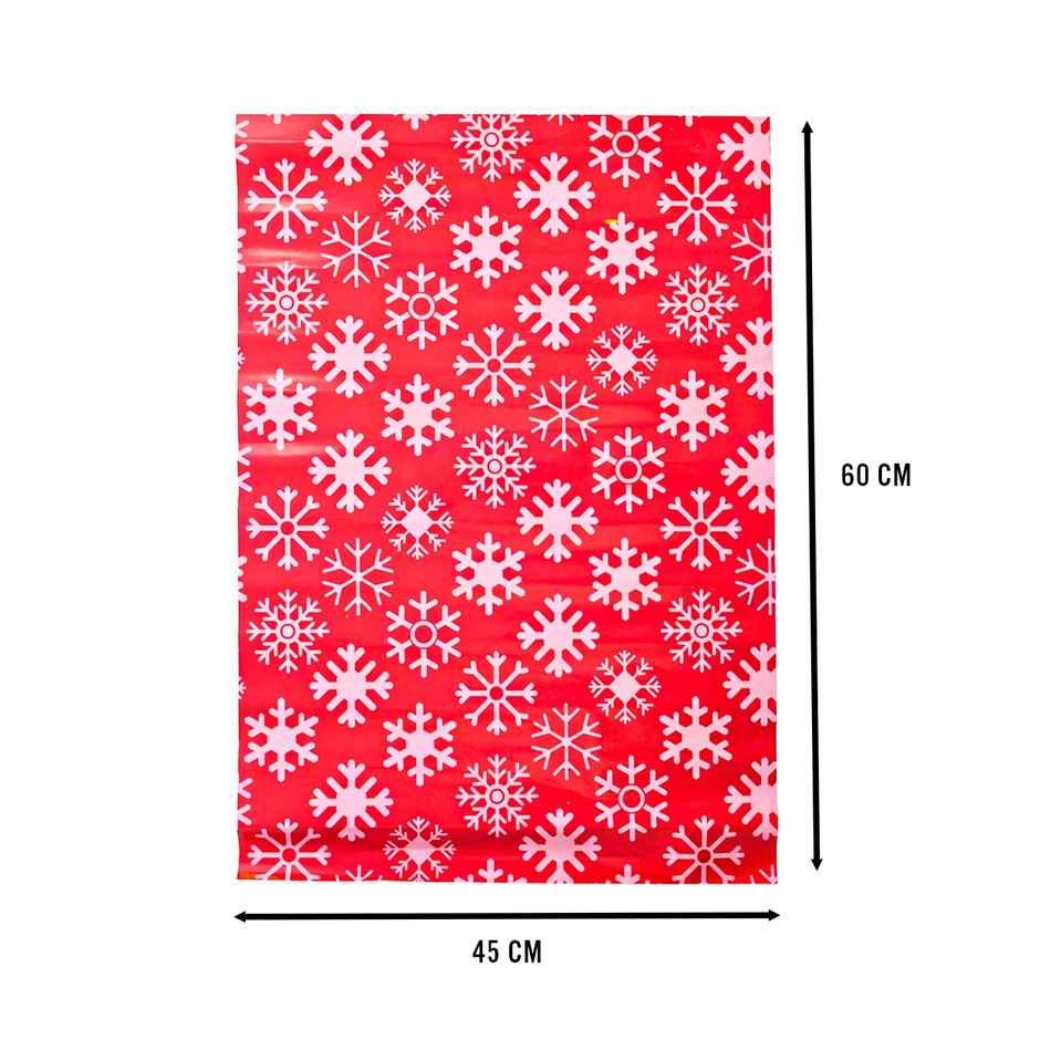 Snowflakes Red Wrapping Paper | Mad Over Print